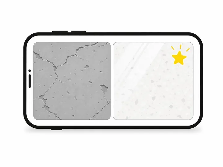 Clean modern flat-vector illustration on a pure white (#ffffff) background: a smartphone outline in dark charcoal (#1111