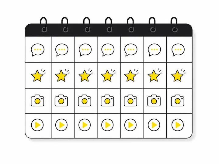 Clean modern flat-vector illustration on a pure white (#ffffff) background: a simple calendar grid in dark charcoal (#11