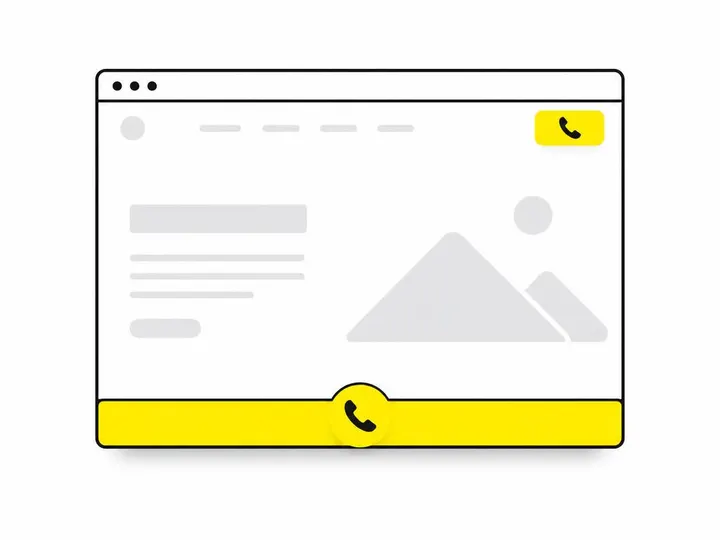 Clean modern flat-vector illustration on a pure white (#ffffff) background. A simplified web browser window in dark char