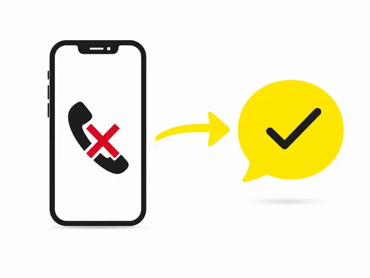 Flat-vector illustration on a clean white (#ffffff) background: a simplified mobile phone outline in dark charcoal (#111
