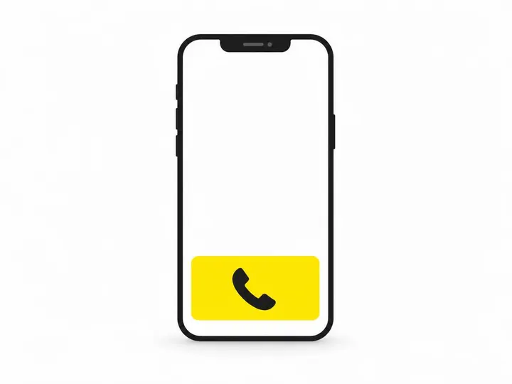 Clean modern flat-vector illustration on a pure white (#ffffff) background. A simplified smartphone outline in dark char