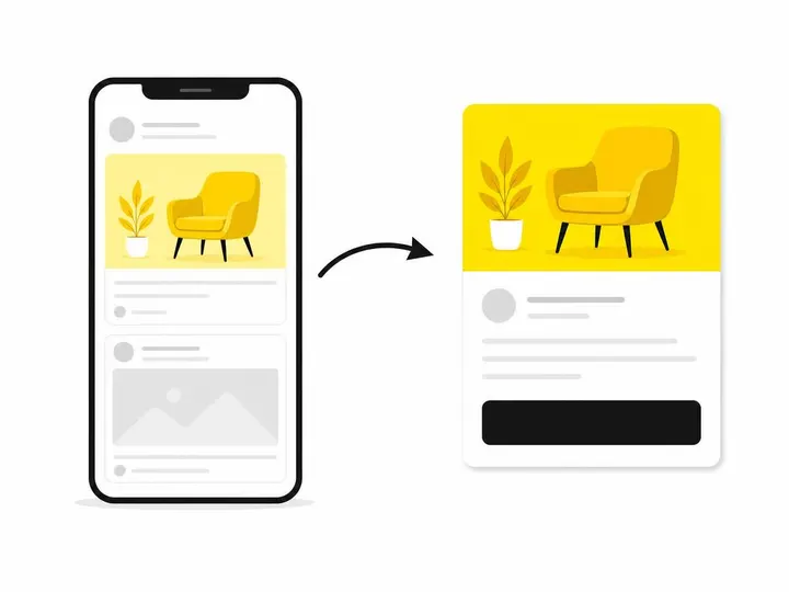 Clean modern flat-vector illustration on a pure white (#ffffff) background. A simple two-column layout: on the left, a f