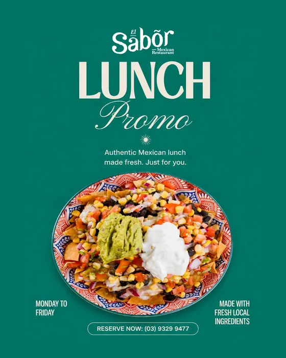 El Sabor social post