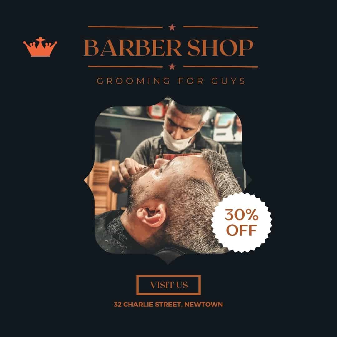 barber shop post design