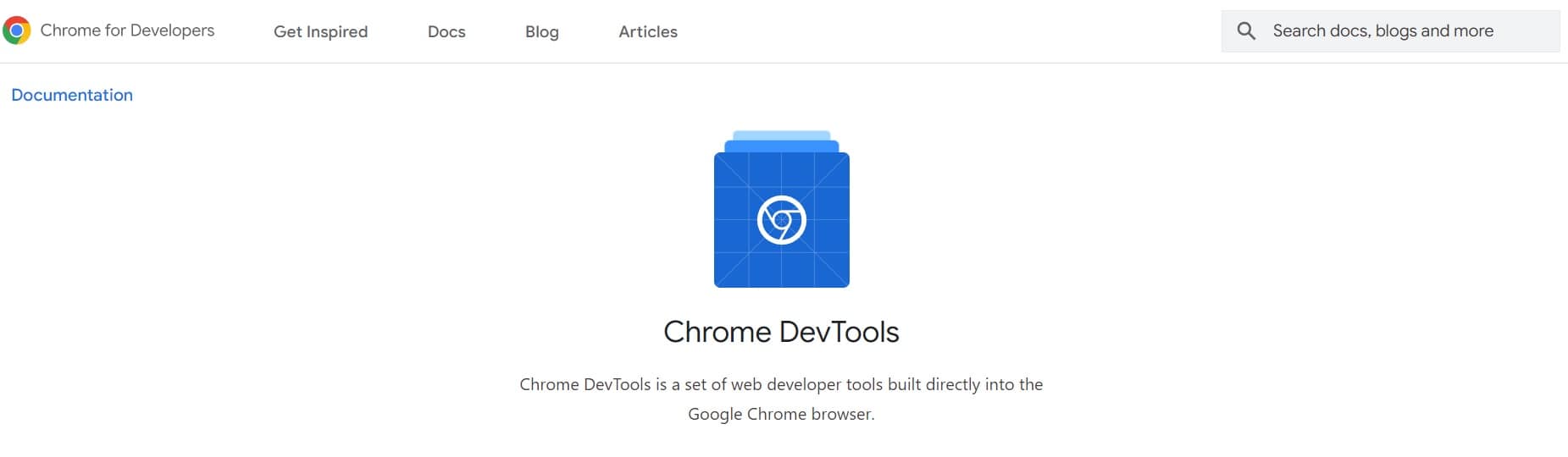 Chrome developer tool