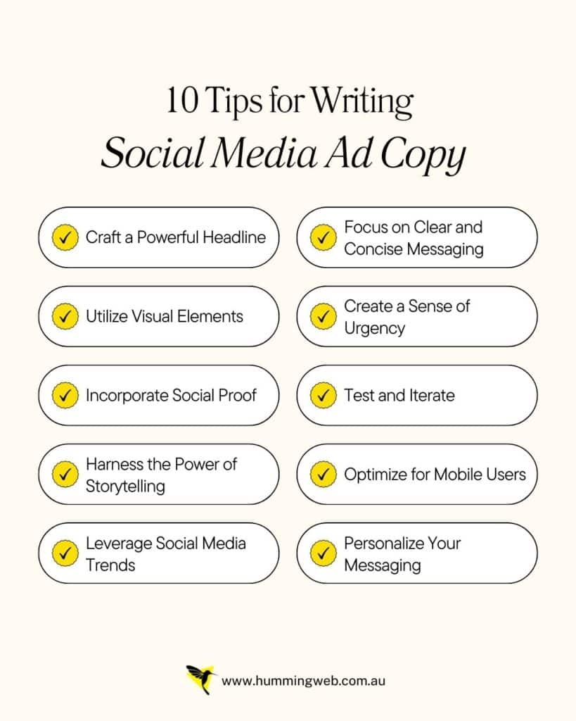 writing social media ad copy