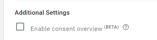 consent settings